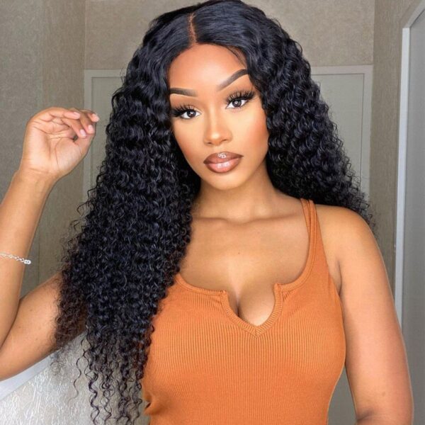 Ready To Go Glueless Pre-Bleached Knots Lace Wig Pre-cut 6x5 Lace Curly HD Lace Closure Wig Beginnger Friendly