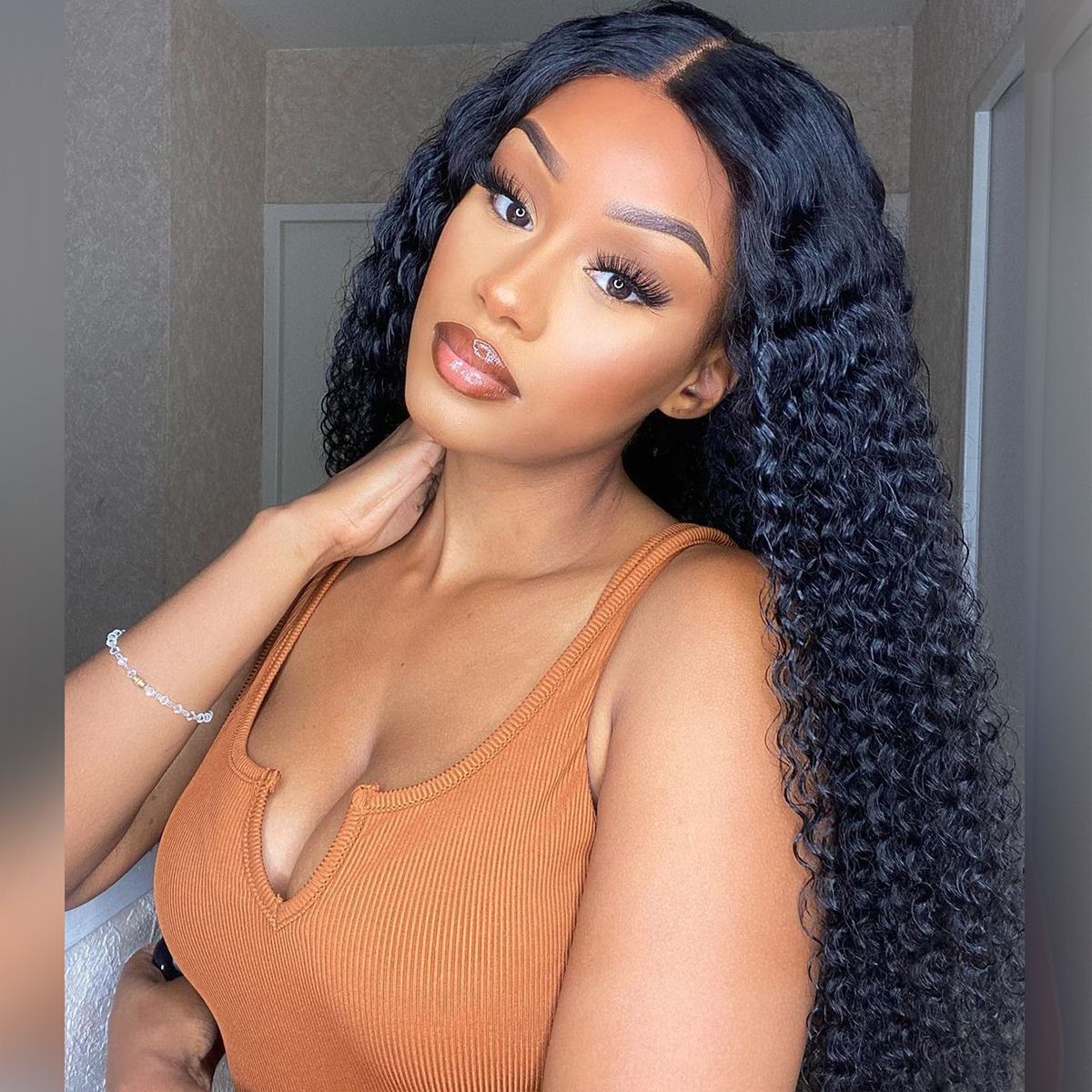 Ready To Go Glueless Pre-Bleached Knots Lace Wig Pre-cut 6x5 Lace Curly HD Lace Closure Wig Beginnger Friendly