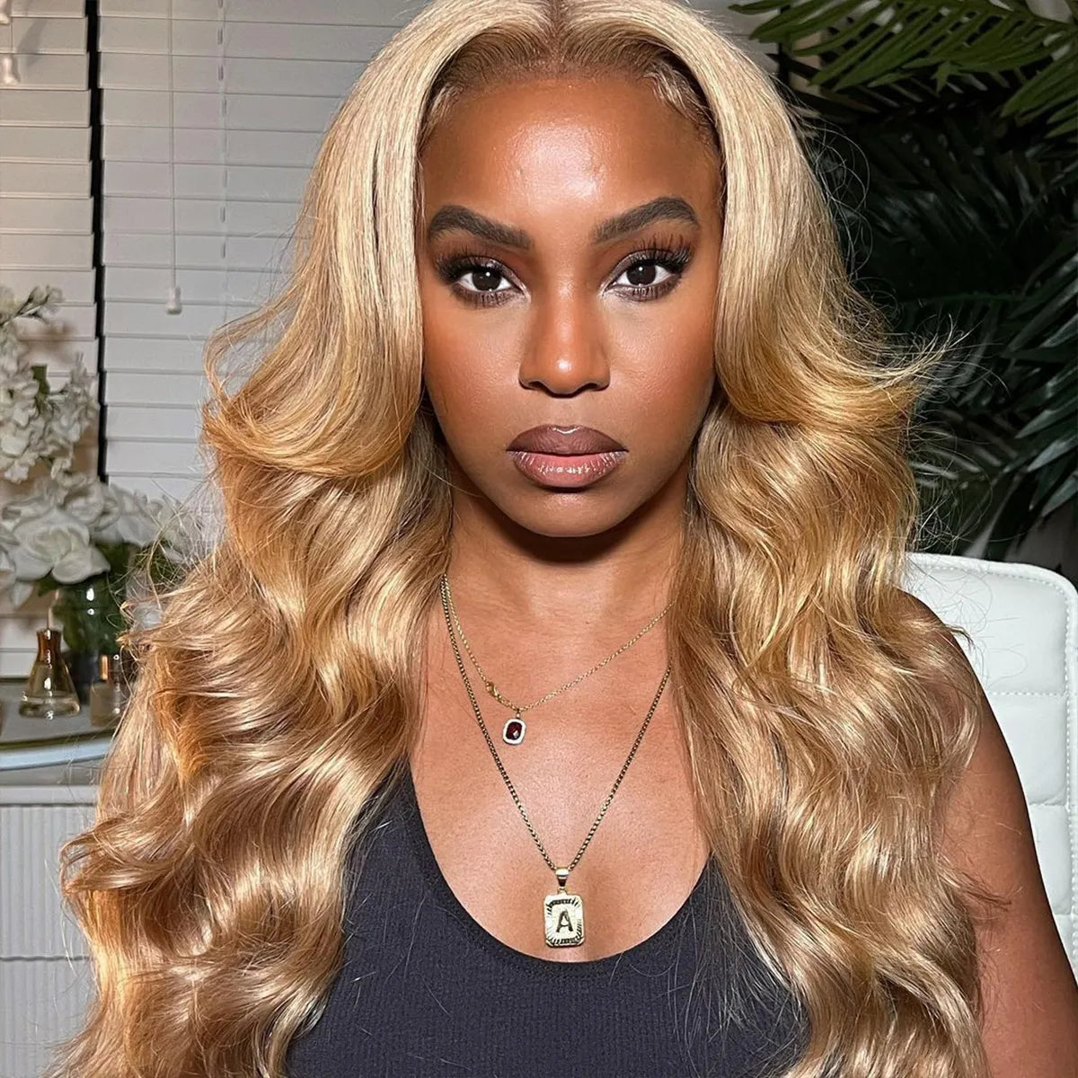 Put On & Go #27 Honey Blonde Body Wave Glueless Lace Wig Pre-Cut 6x5 HD Lace Closure Wig