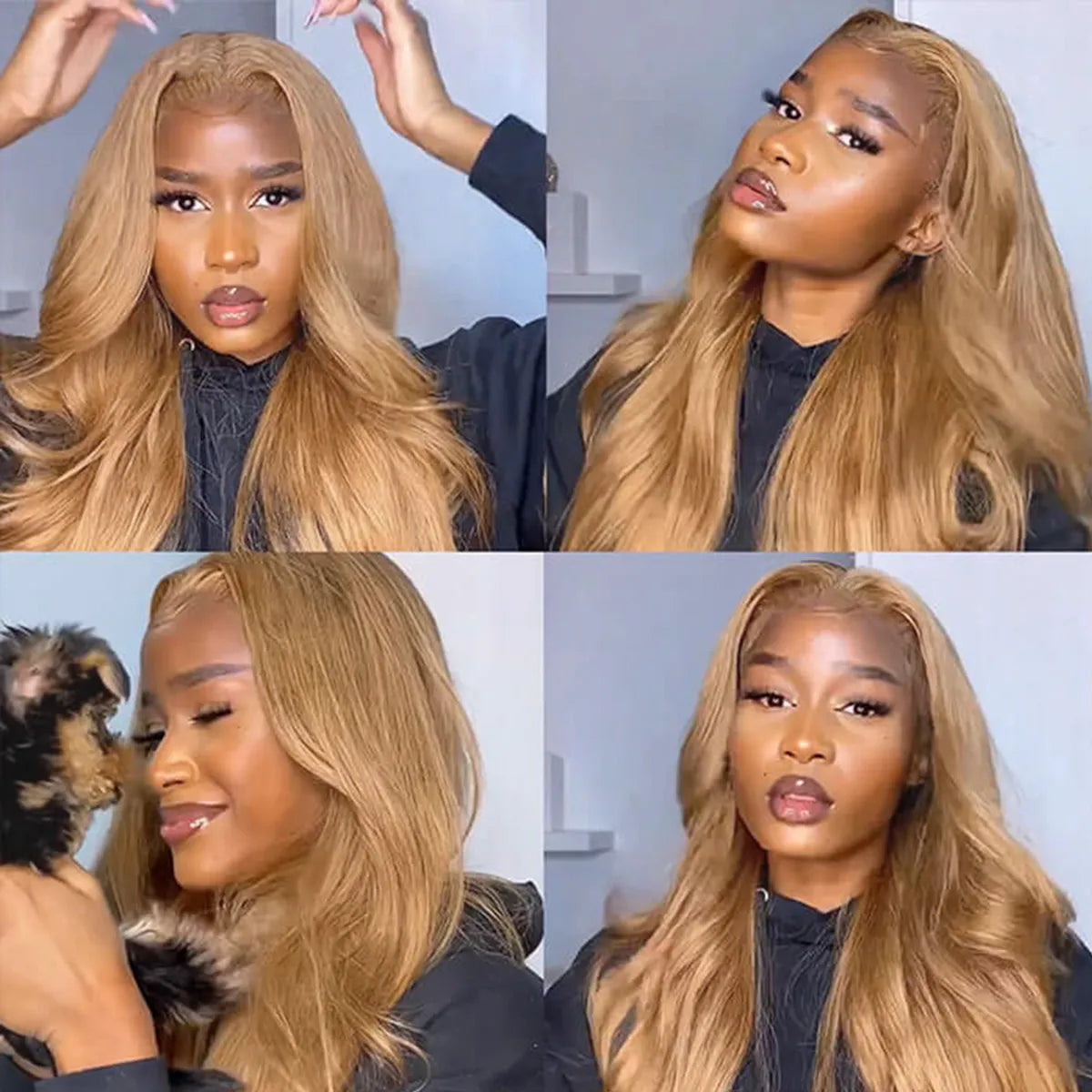 Put On & Go #27 Honey Blonde Body Wave Glueless Lace Wig Pre-Cut 6x5 HD Lace Closure Wig