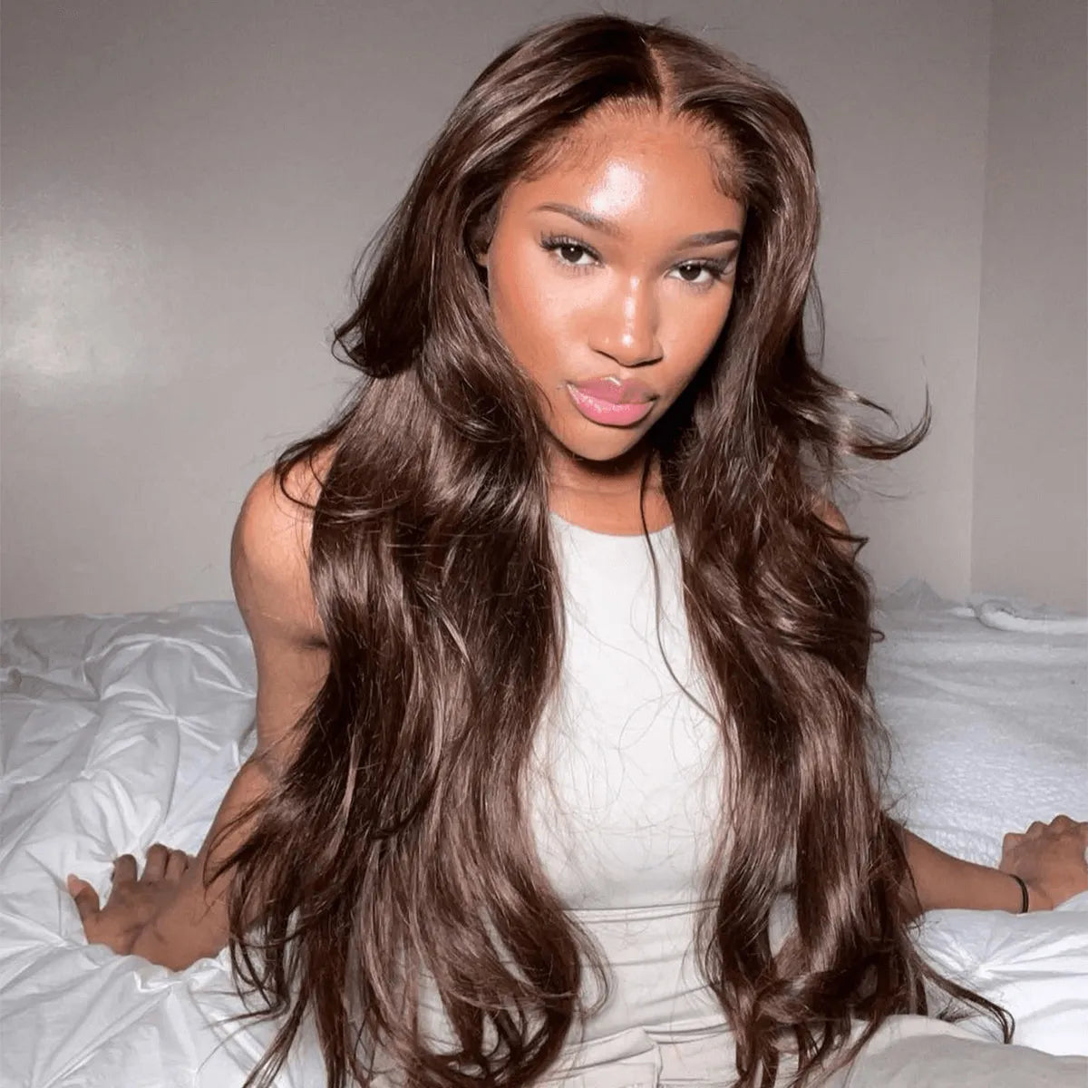Glueless Dark Brown Pre-Cut 6x5 Lace Wig Wear & Go Body Wave / Straight