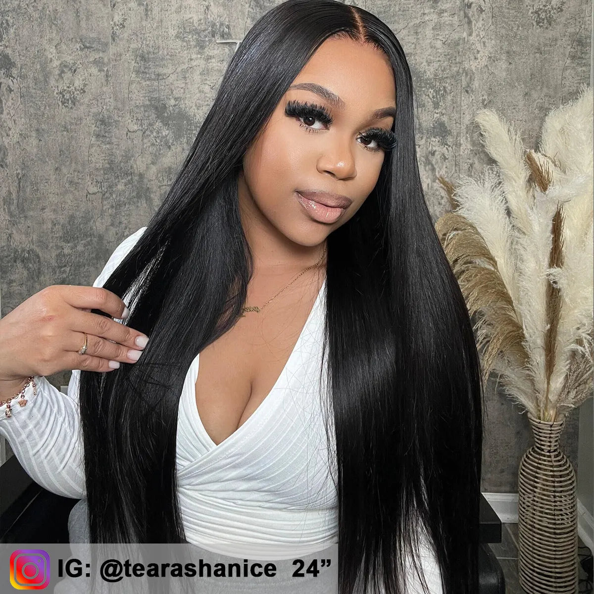 Ready To Go Glueless 6x5 Lace Closure Straight Wig Pre-cut HD Lace Wig Pre-Bleached Knots