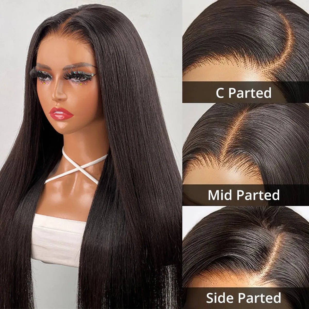 Ready To Go Glueless 6x5 Lace Closure Straight Wig Pre-cut HD Lace Wig Pre-Bleached Knots