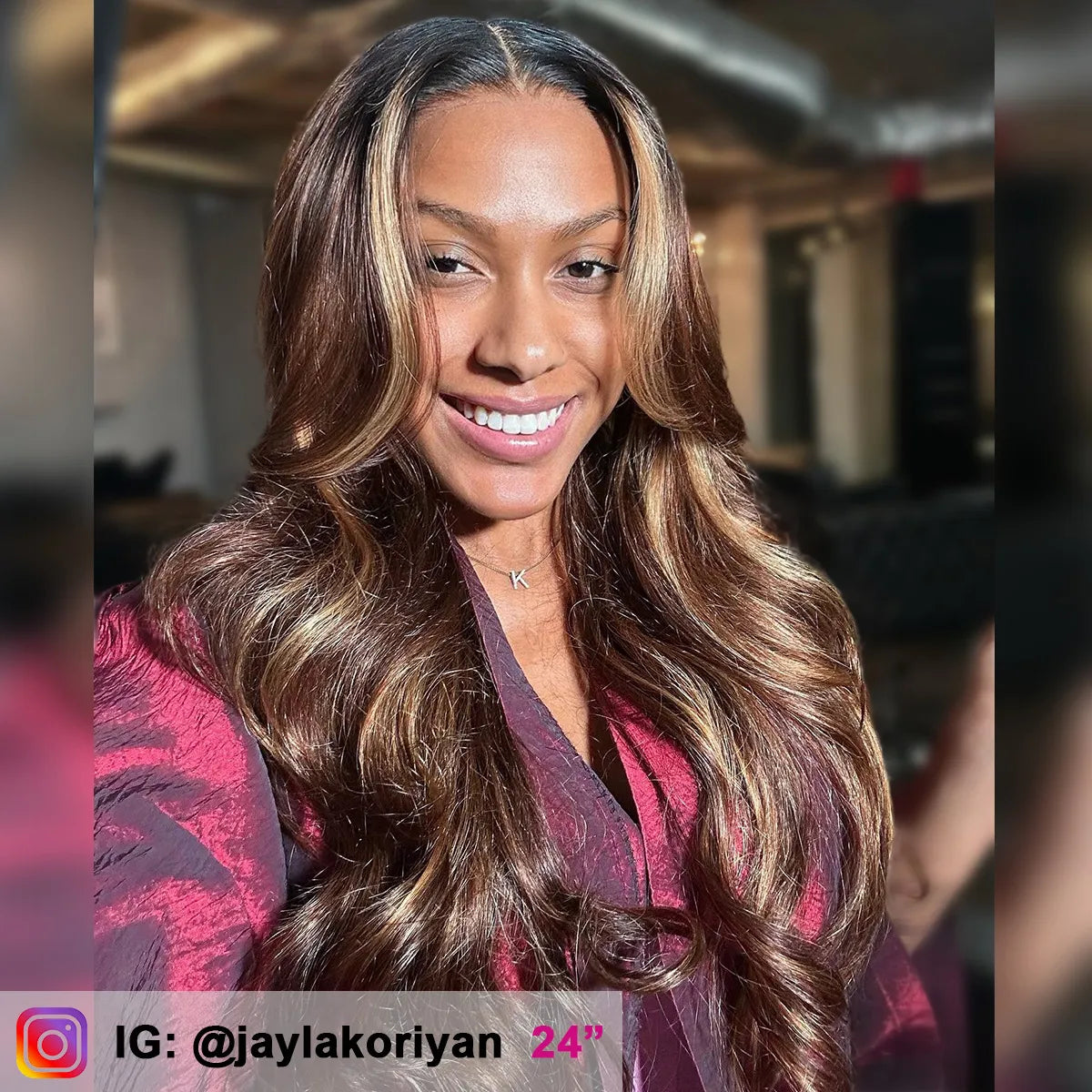Ombre Highlight Brown With Dark Roots Balayage Body Wave 6x5 13x4 HD Lace Frontal Wig