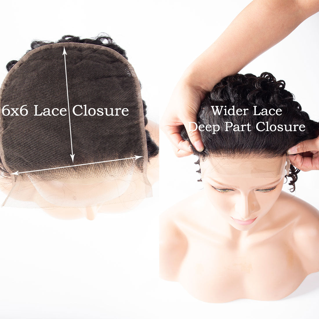 6x6 Lace Closure with Deep Wave Bundles