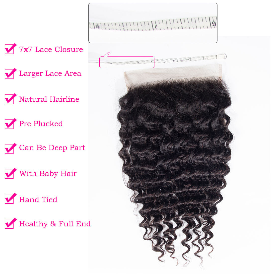 7x7 Deep Wave Lace Closure