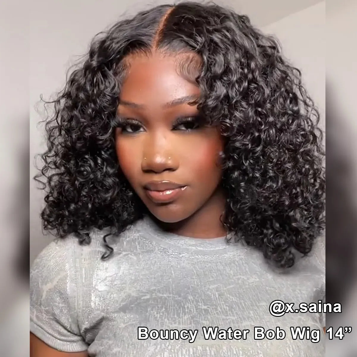 Bouncy Water Wave Short Bob Wig Wear And Go Glueless 6x5 Lace Wig Pre-Bleached Knots