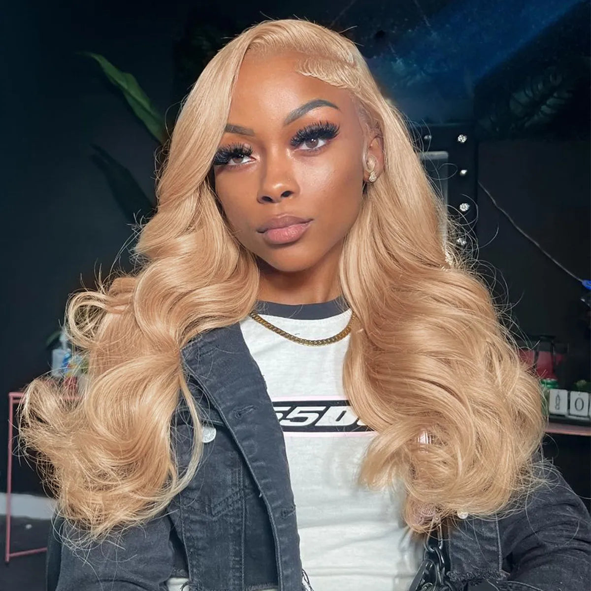 Ash Blonde Color 13x6 Lace Frontal Wig Body Wave Straight Human Hair Lace Wig