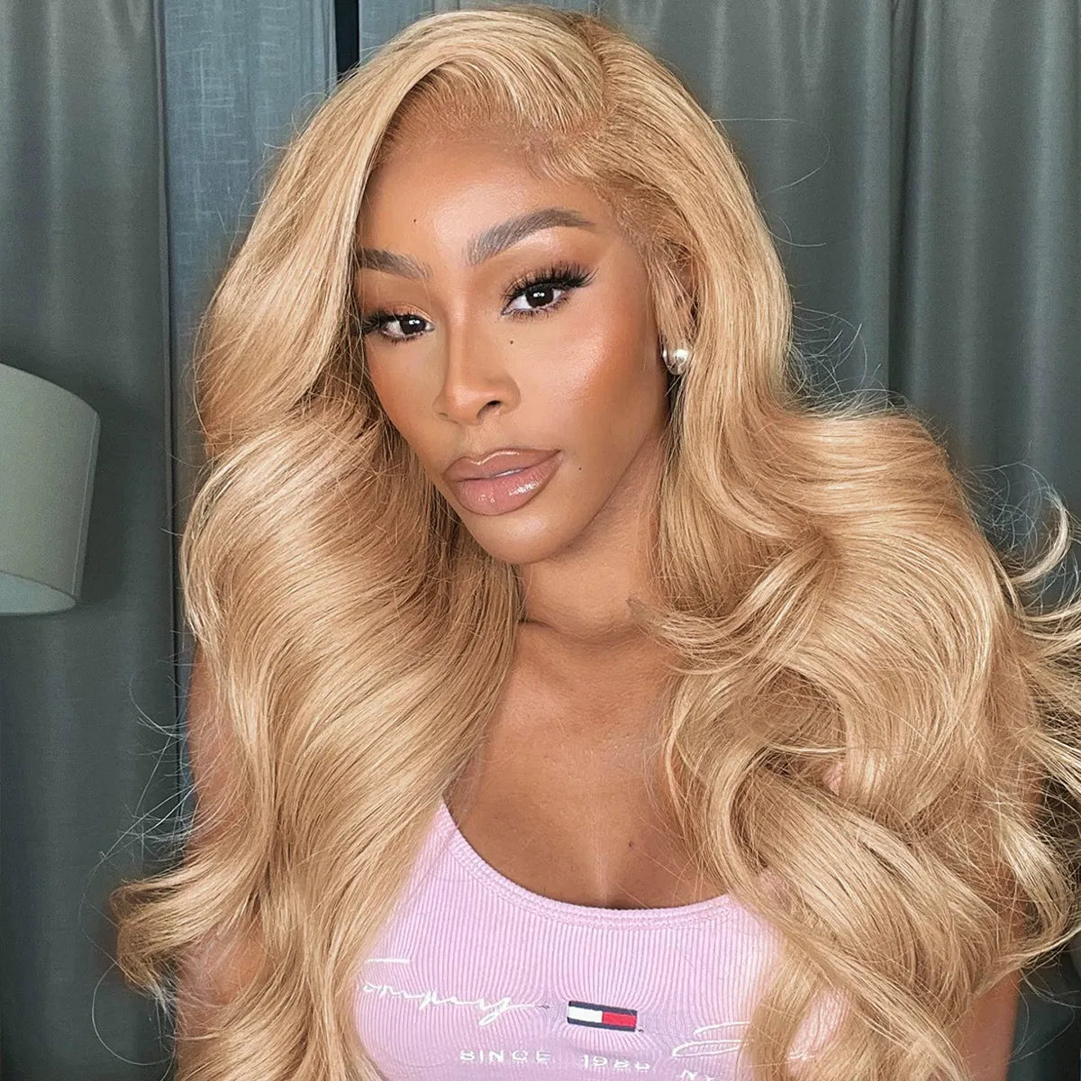 Ash Blonde Color 13x6 Lace Frontal Wig Body Wave Straight Human Hair Lace Wig