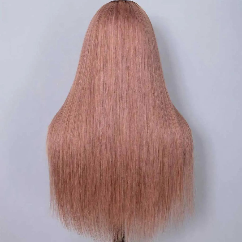 Ash Pink Glueless Straight Wig Pre-Cut 6x5 HD Lace Natural Hairline 180%