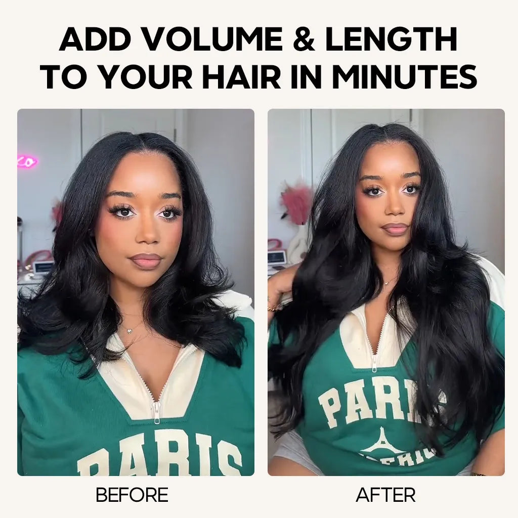 Seamless Clip In Hair Extensions Body Wave Real Human Hair 7pcs/pack Quick Install