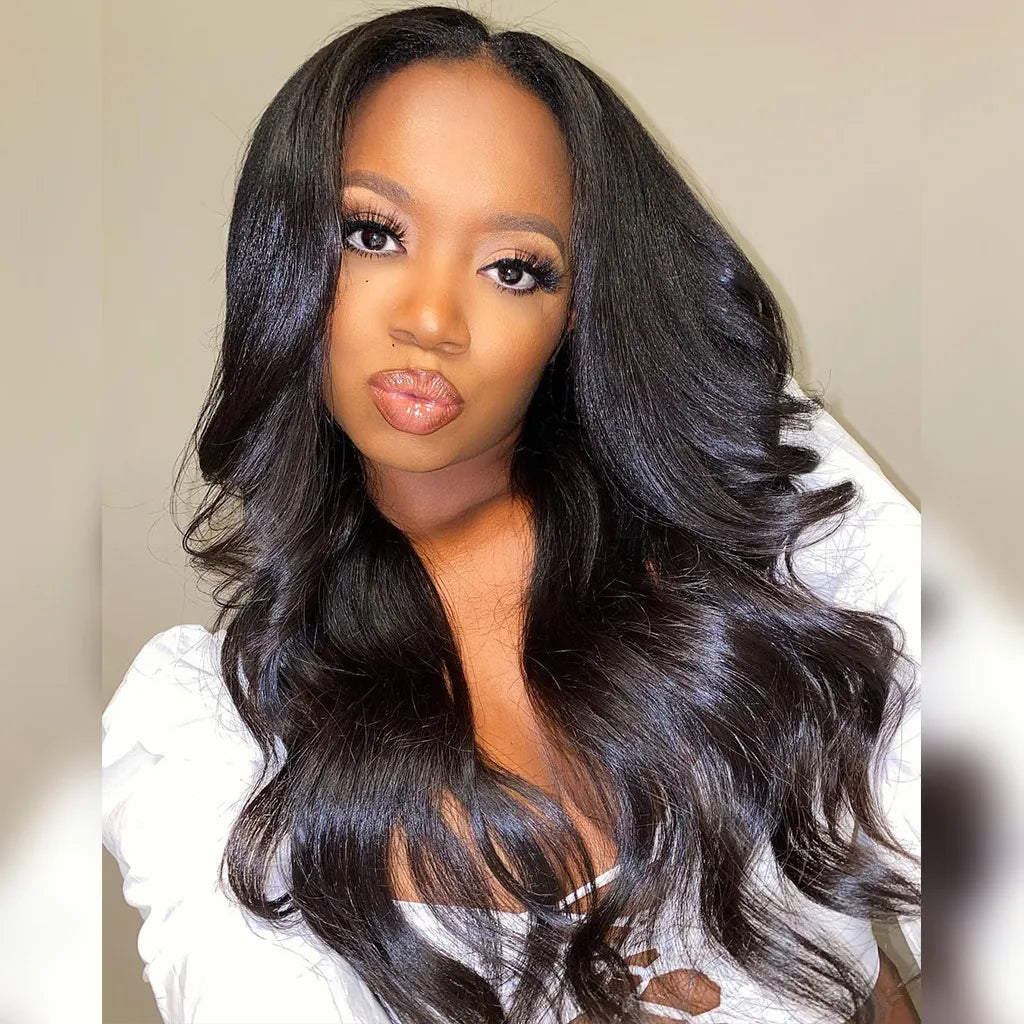 Seamless Clip In Hair Extensions Body Wave Real Human Hair 7pcs/pack Quick Install