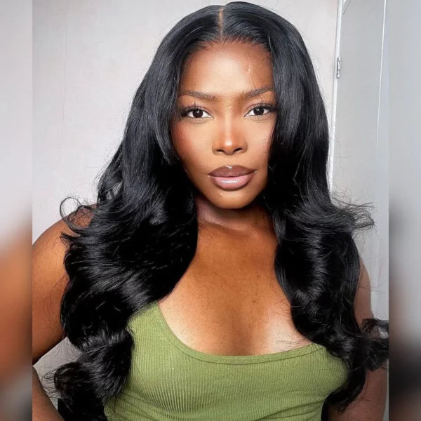 Glueless Body Wave Wig With Layers Human Hair HD Lace Wig