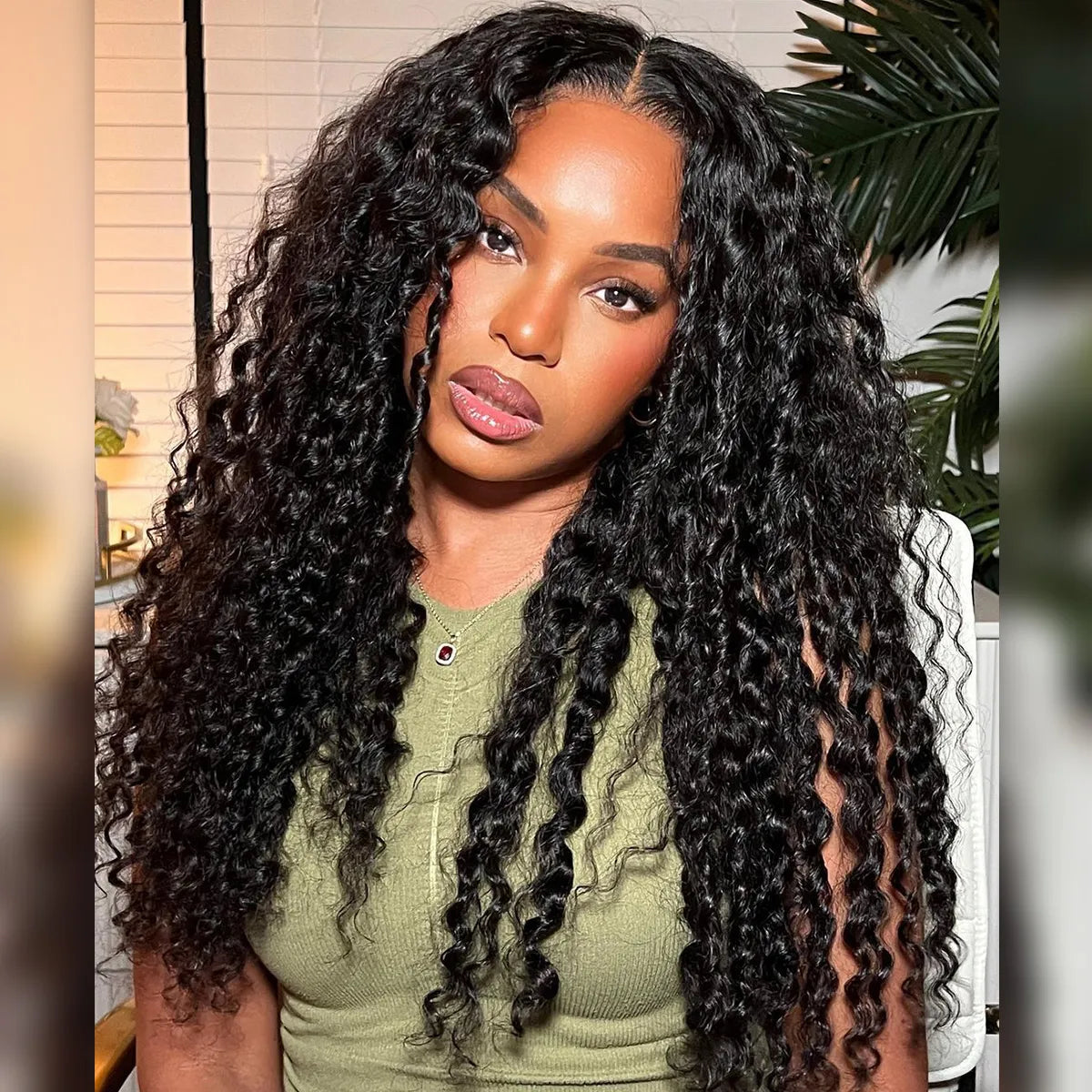 Glueless Bouncy Water Wave Lace Front Wigs Undetectable HD Lace Wig Beginner Friendly