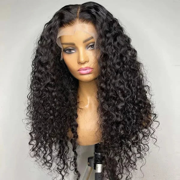 Glueless Bouncy Water Wave Lace Front Wigs Undetectable HD Lace Wig Beginner Friendly