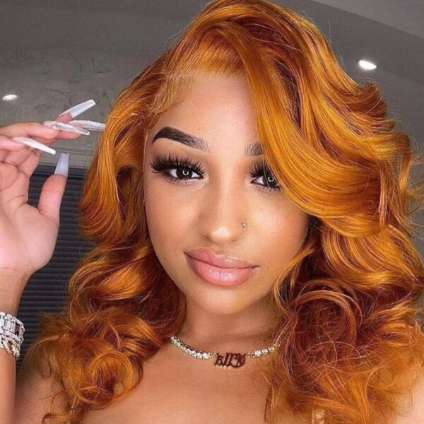 Ginger Barrel Curls Shoulder Length Wig 13x4 HD Lace Frontal Wig