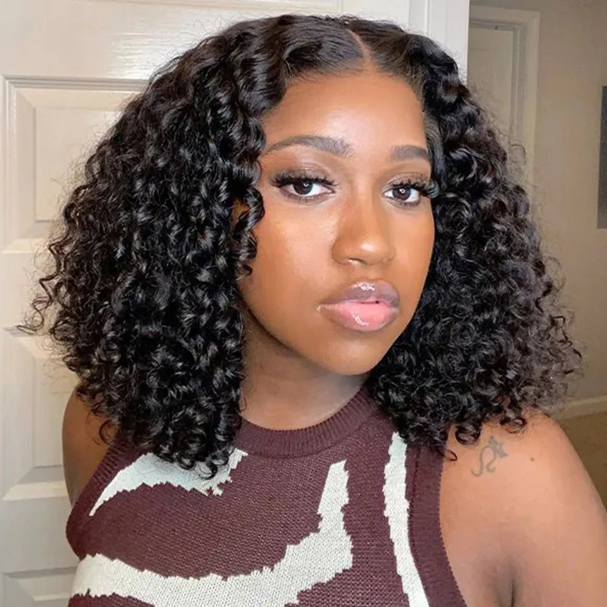 Bouncy Water Wave Short Bob Wig Wear And Go Glueless 6x5 Lace Wig Pre-Bleached Knots