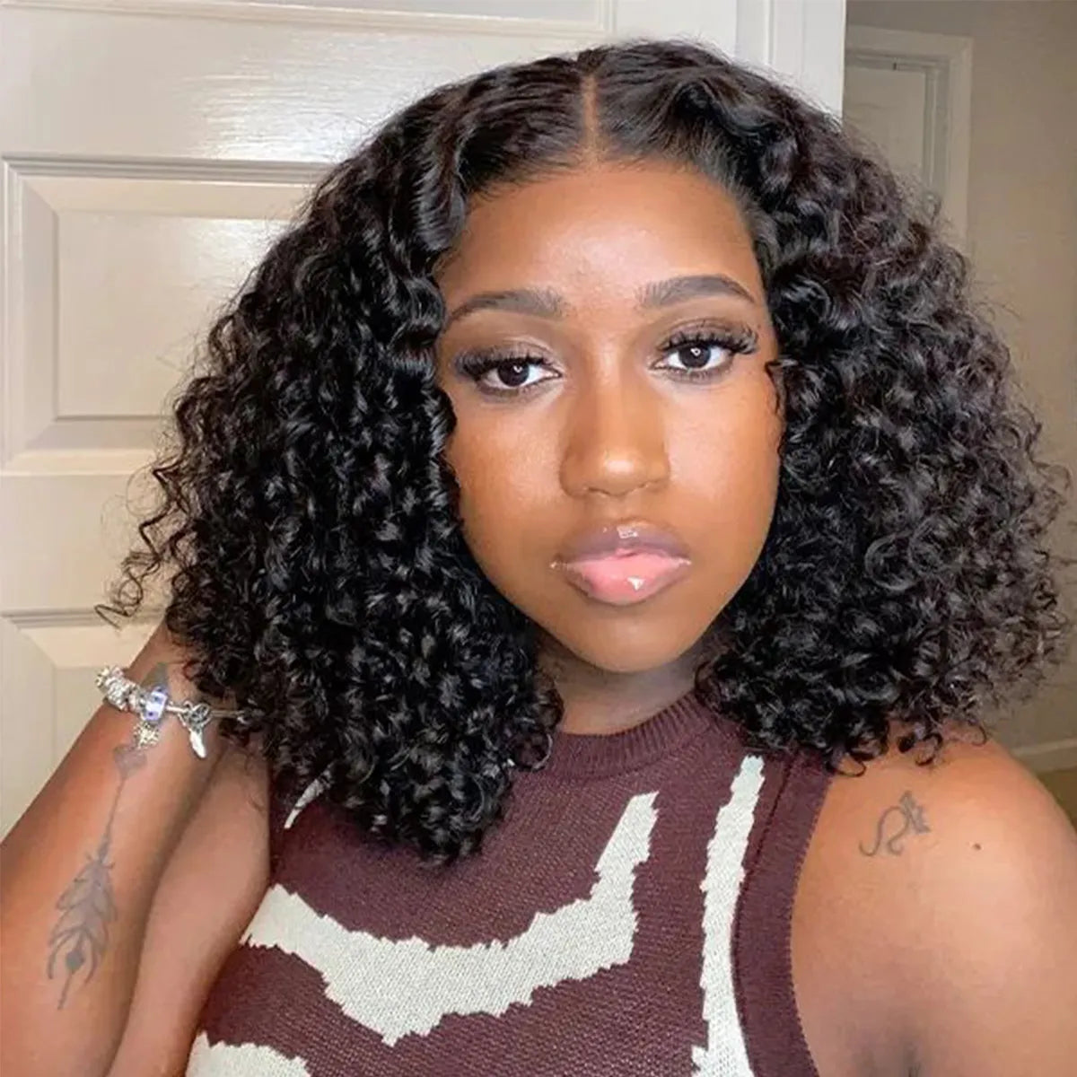 Bouncy Water Wave Short Bob Wig Wear And Go Glueless 6x5 Lace Wig Pre-Bleached Knots