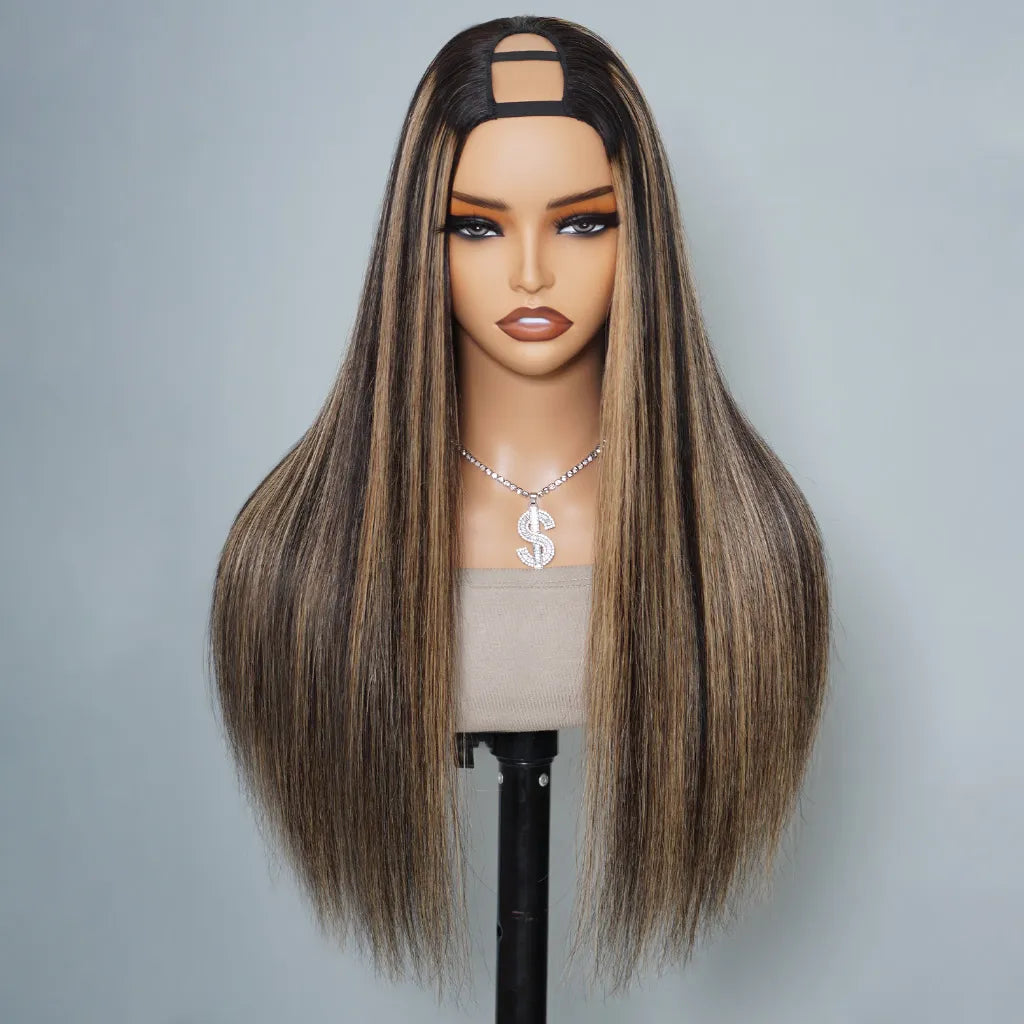 Highlight 1b/22 U Part Wig Body Wave / Straight No Glue Easy Install