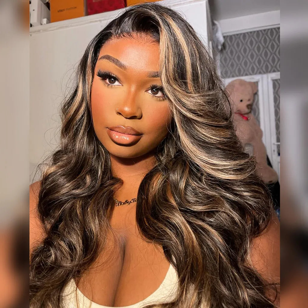Buy 1 Get 1 Free | Highlight 1b/22 Body Wave 6x5 Pre-Cut Lace Wig & Straight Bob Wig With Bangs