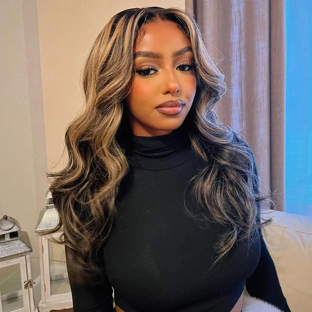 Buy 1 Get 1 Free | Highlight 1b/22 Body Wave 6x5 Pre-Cut Lace Wig & Straight Bob Wig With Bangs