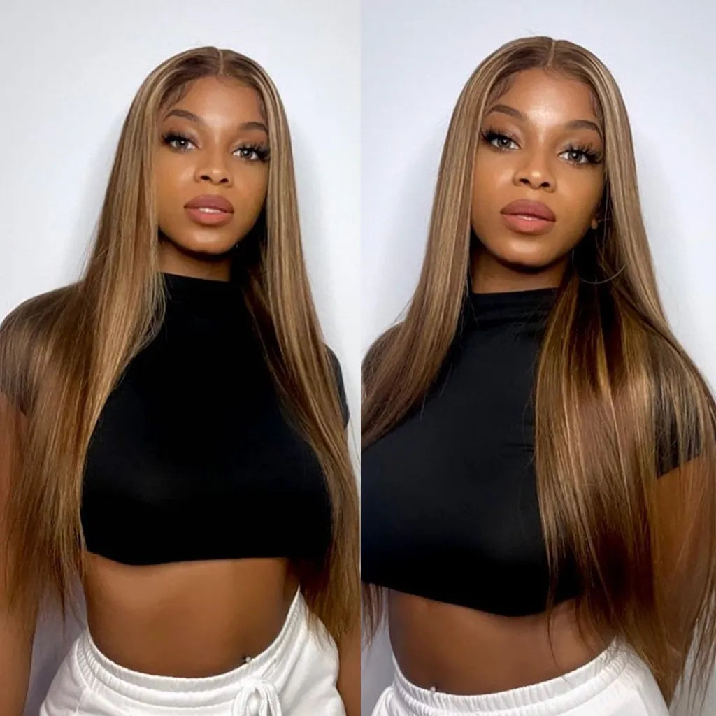 Highlight Seamless Clip In Hair Extensions Straight Beginner Friendly 7pcs/pack