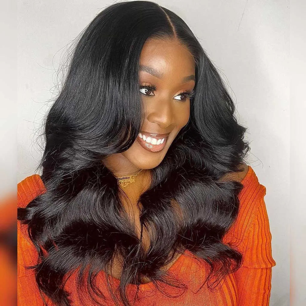 Trendy Layered Cut Loose Wave U Part Wigs Beginner Friendly Glueless Wig 180%
