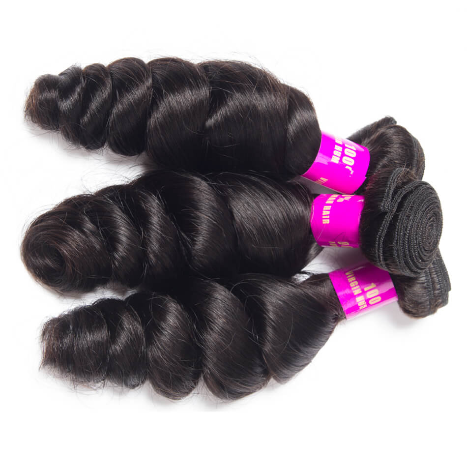 Mink Brazilian Hair Loose Wave 3 Bundles Hair Brazilian Virgin Hair Loose Curly Human Hair Weave Bundles