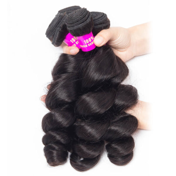 Mink Brazilian Hair Loose Wave 3 Bundles Hair Brazilian Virgin Hair Loose Curly Human Hair Weave Bundles