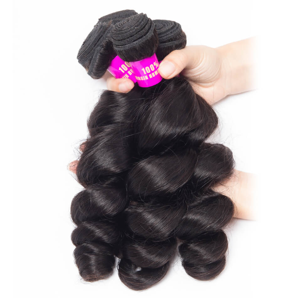 Mink Brazilian Hair Loose Wave 3 Bundles Hair Brazilian Virgin Hair Loose Curly Human Hair Weave Bundles