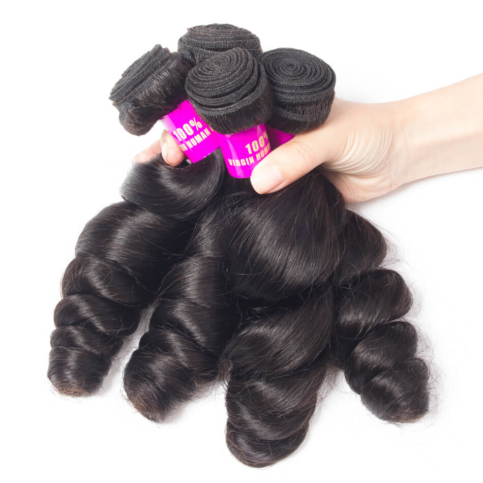 Mink Brazilian Hair Loose Wave 3 Bundles Hair Brazilian Virgin Hair Loose Curly Human Hair Weave Bundles
