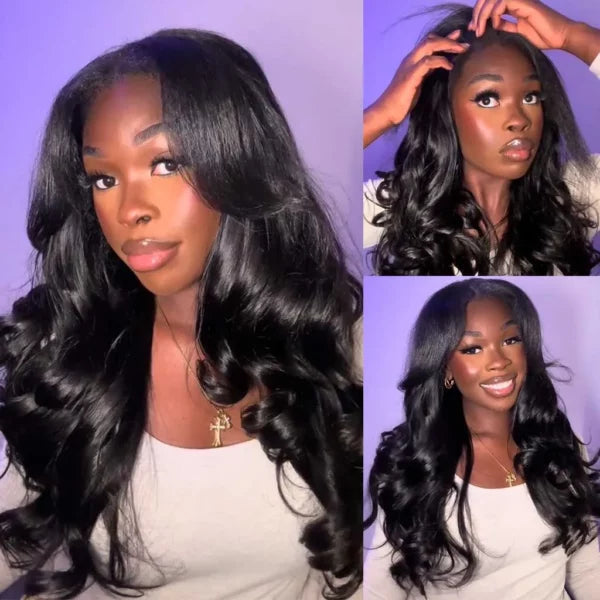Layered Cut Loose Body Wave U Part Wig Human Hair Wig Clip & Go