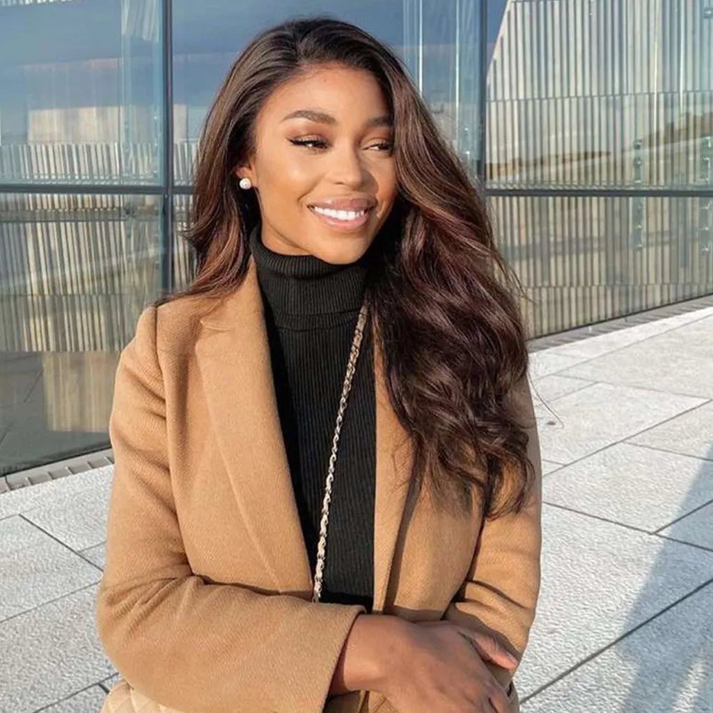 Ombre Brown Pre-Cut 6x5 Lace Wig Wear & Go Body Wave / Straight Glueless Wig