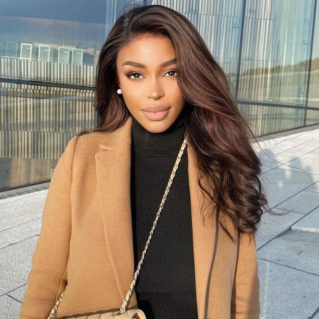 Ombre Brown Pre-Cut 6x5 Lace Wig Wear & Go Body Wave / Straight Glueless Wig
