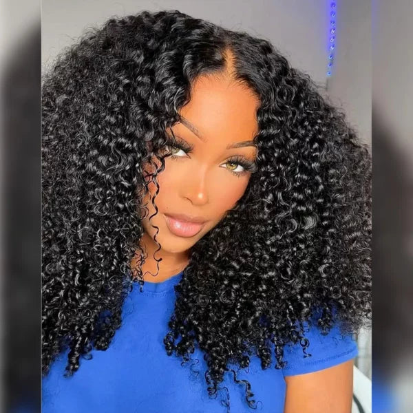 Part Max 9x6 Glueless Wig Pre-Cut Lace & Bleached Knots Put on & Go Short Curly Bob Wig