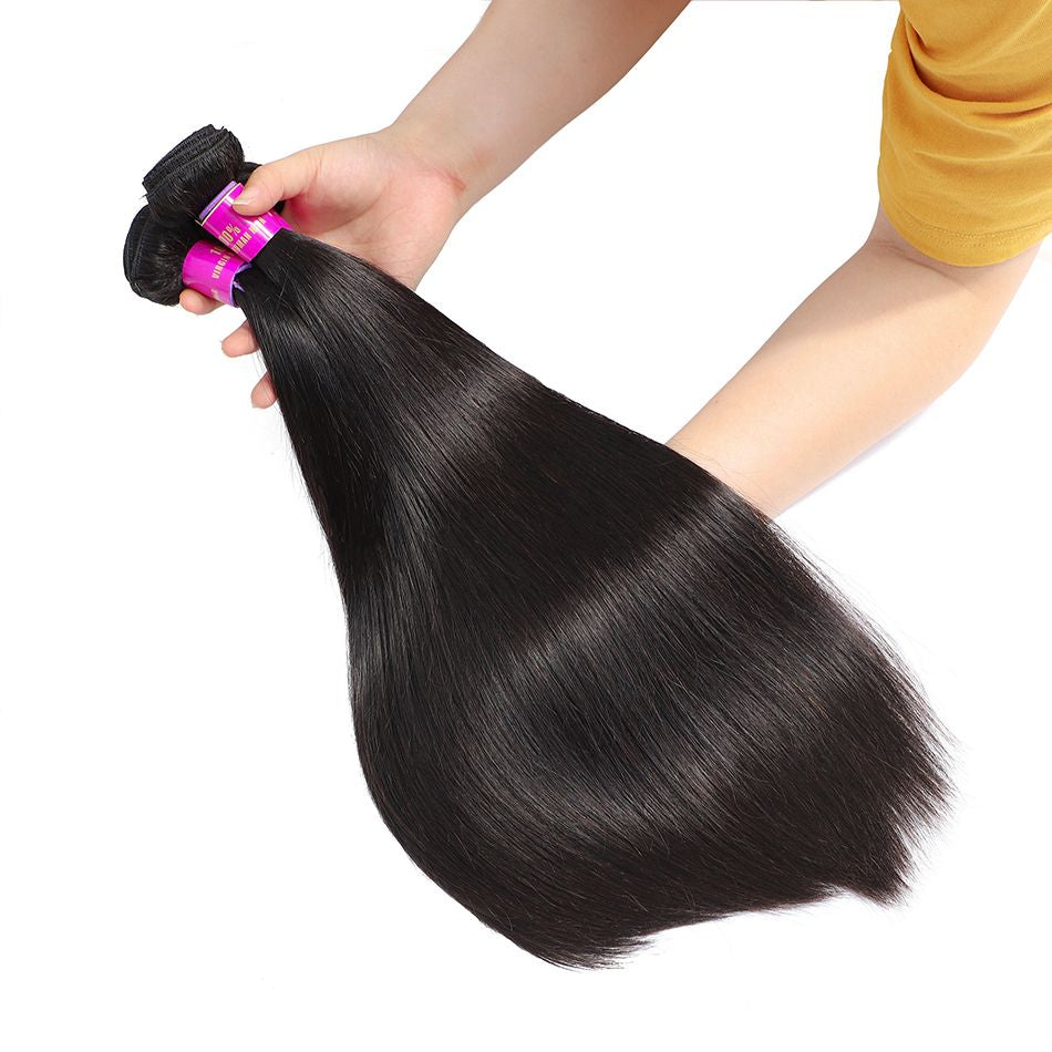 Brazilian Straight Virgin Hair 4 Bundles With Frontal Hair Brazilian Human Hair Bundles With Frontal Best Deal