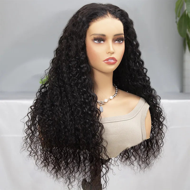 Flexi-Fit Glueless Wig Water Wave Pre-Cut 6x5/9x6 Lace Wig Breathable Air Cap