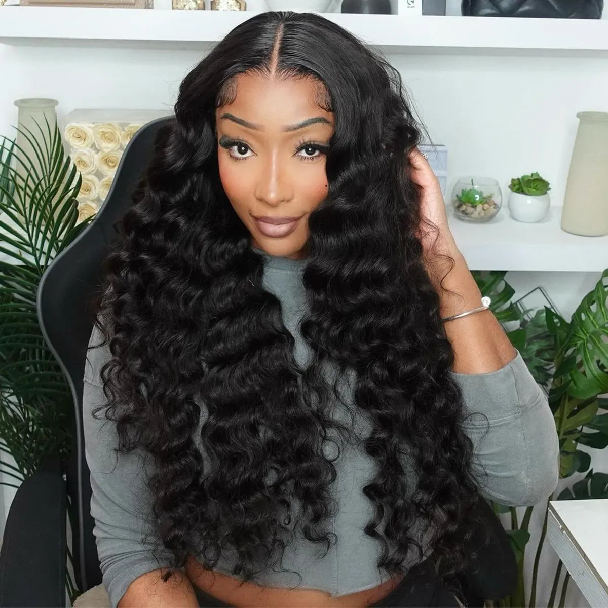 Glueless 6x5 Plus Airy Cap Lace Wig Loose Deep Pre-Cut HD Lace Front Wig Put On & Go