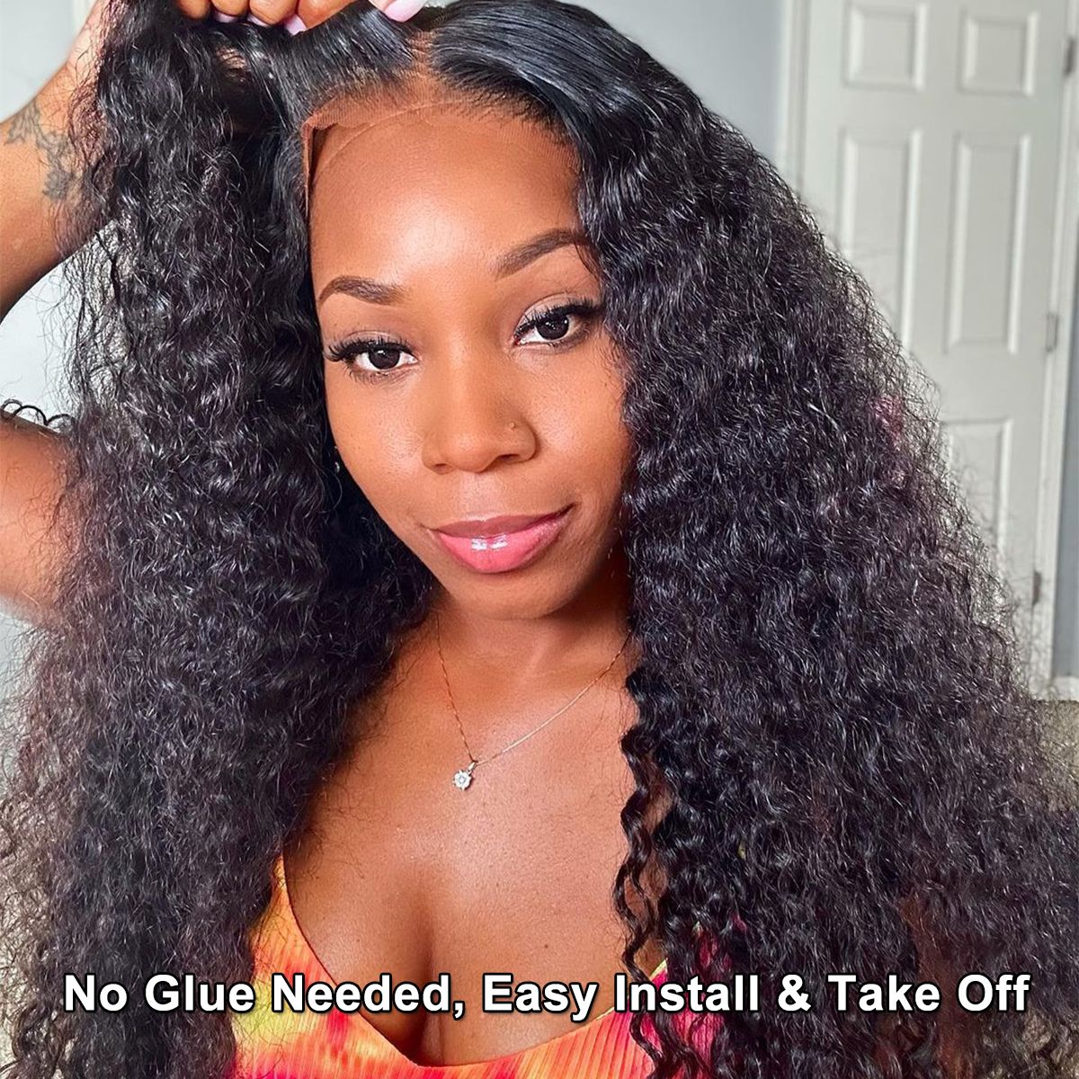 Pre-Everything Wear And Go Glueless Lace Wig Deep Wave Pre-cut Lace Closure Wig Easy Install