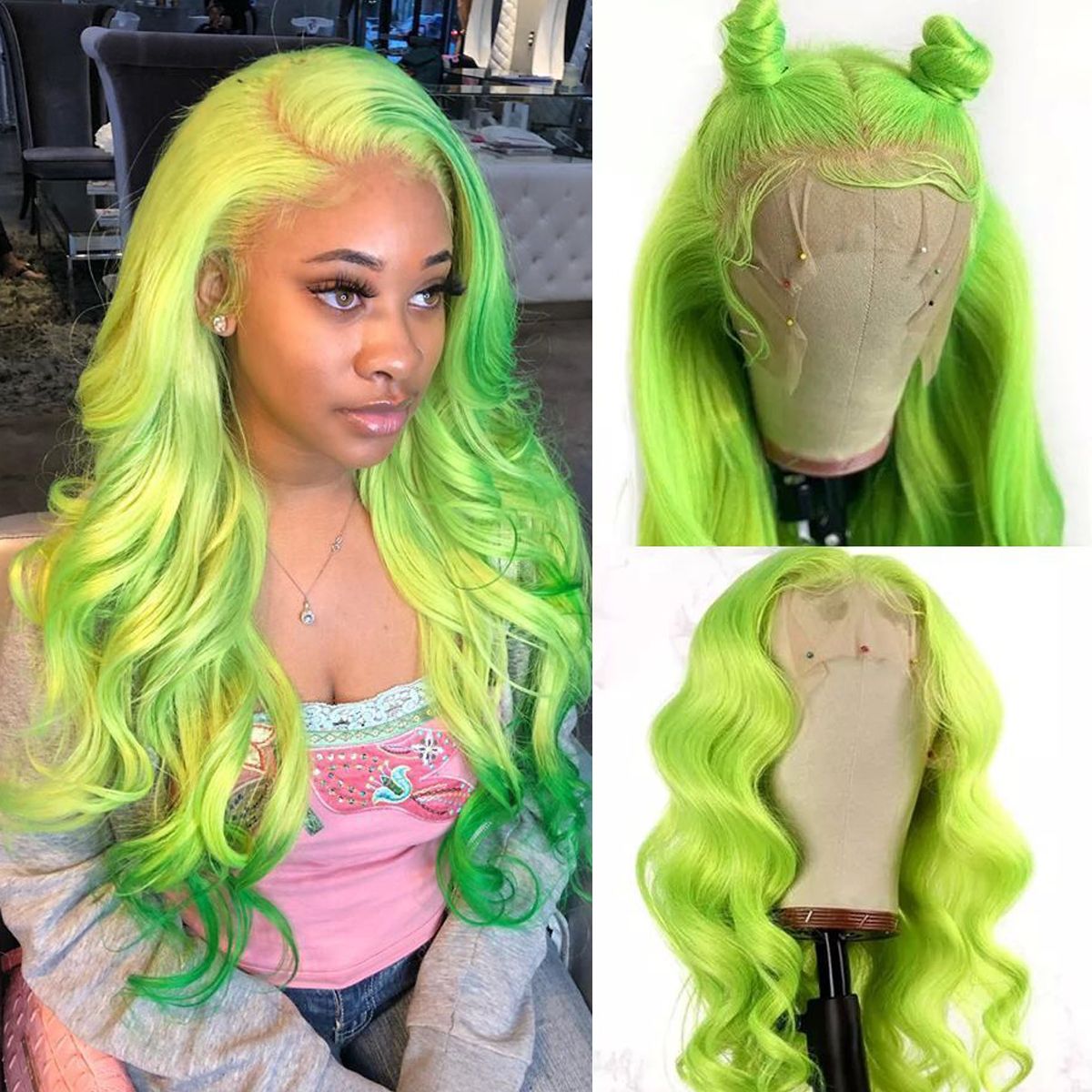 Colorful Body Wave 13x4 Lace Front Wigs High 180% Density