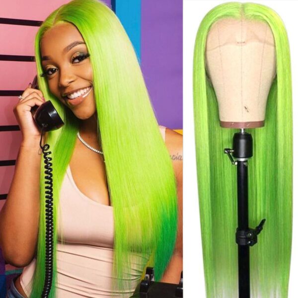 Colorful Straight Hair 13x4 Lace Front Wigs High 180% Density