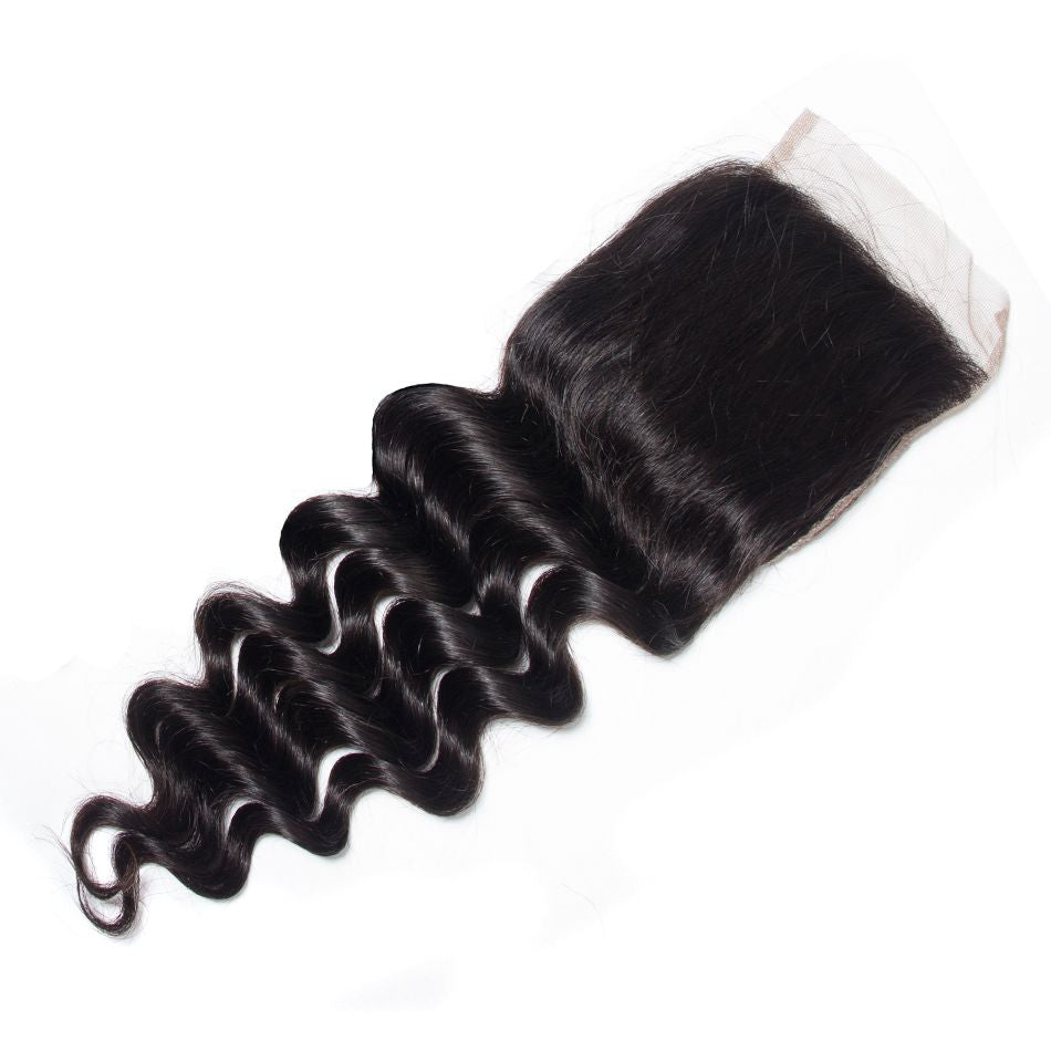 Hair Loose Deep Closure Human Hair Extensions Brazilian Loose Deep Wave Lace Closure