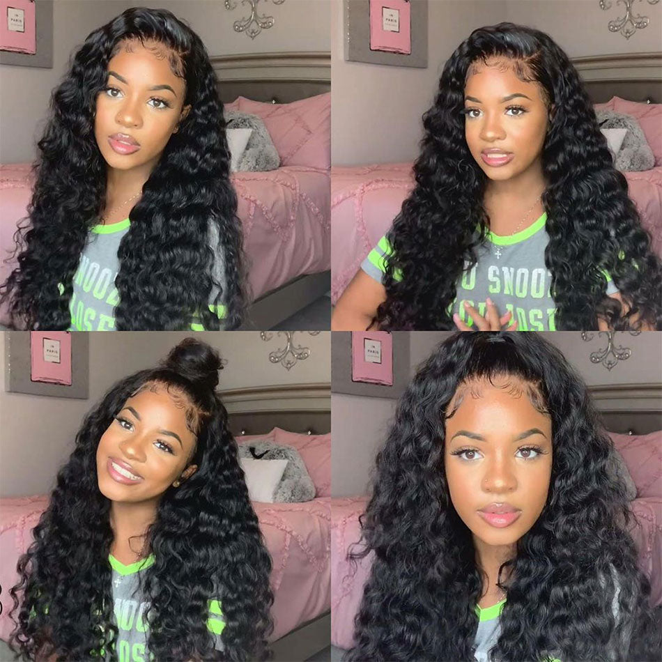 13x6 Lace Front Wig Pre-Bleached Knots Loose Deep Wave Human Hair Wigs Beginner Friendly
