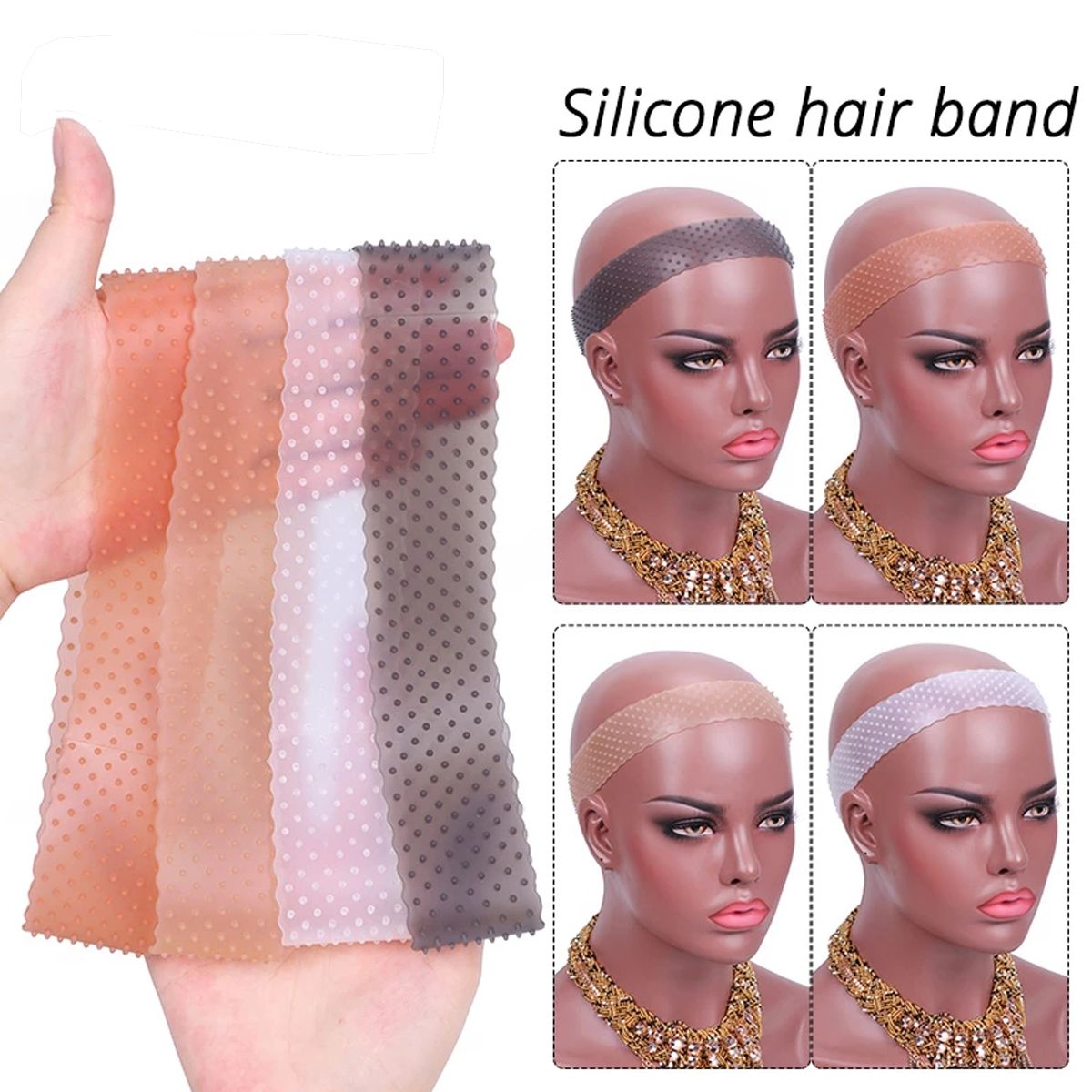 Silicone Headbands Holding Non-slip Hairbands For Wigs