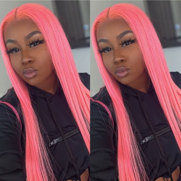 Colorful Straight Hair 13x4 Lace Front Wigs High 180% Density