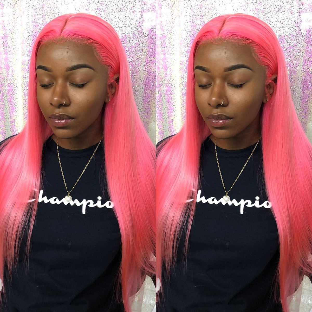 Colorful Straight Hair 13x4 Lace Front Wigs High 180% Density