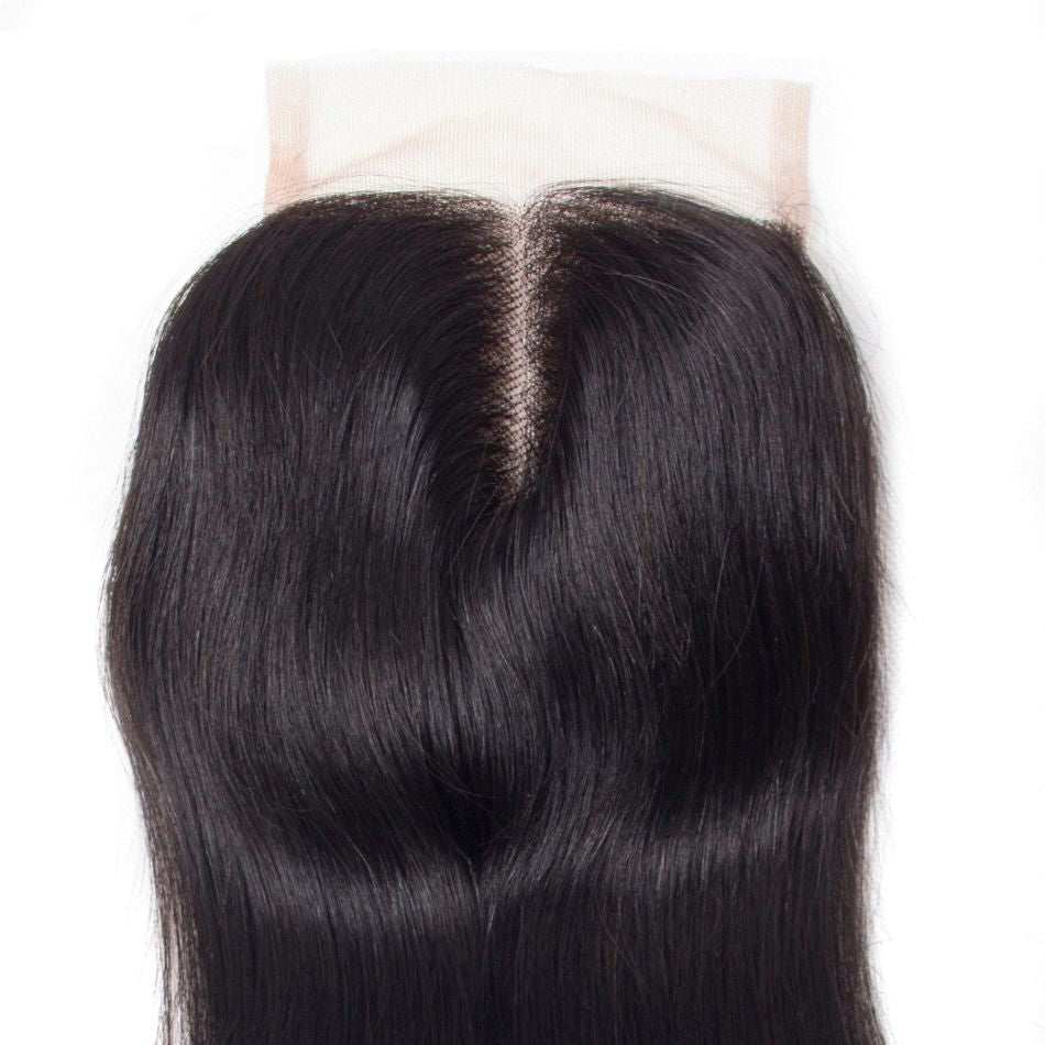 Tinashe Hair 4*4 Lace Closure Straight Brazilian Straight Human Hair Closure Free Part Middle Part Three Part