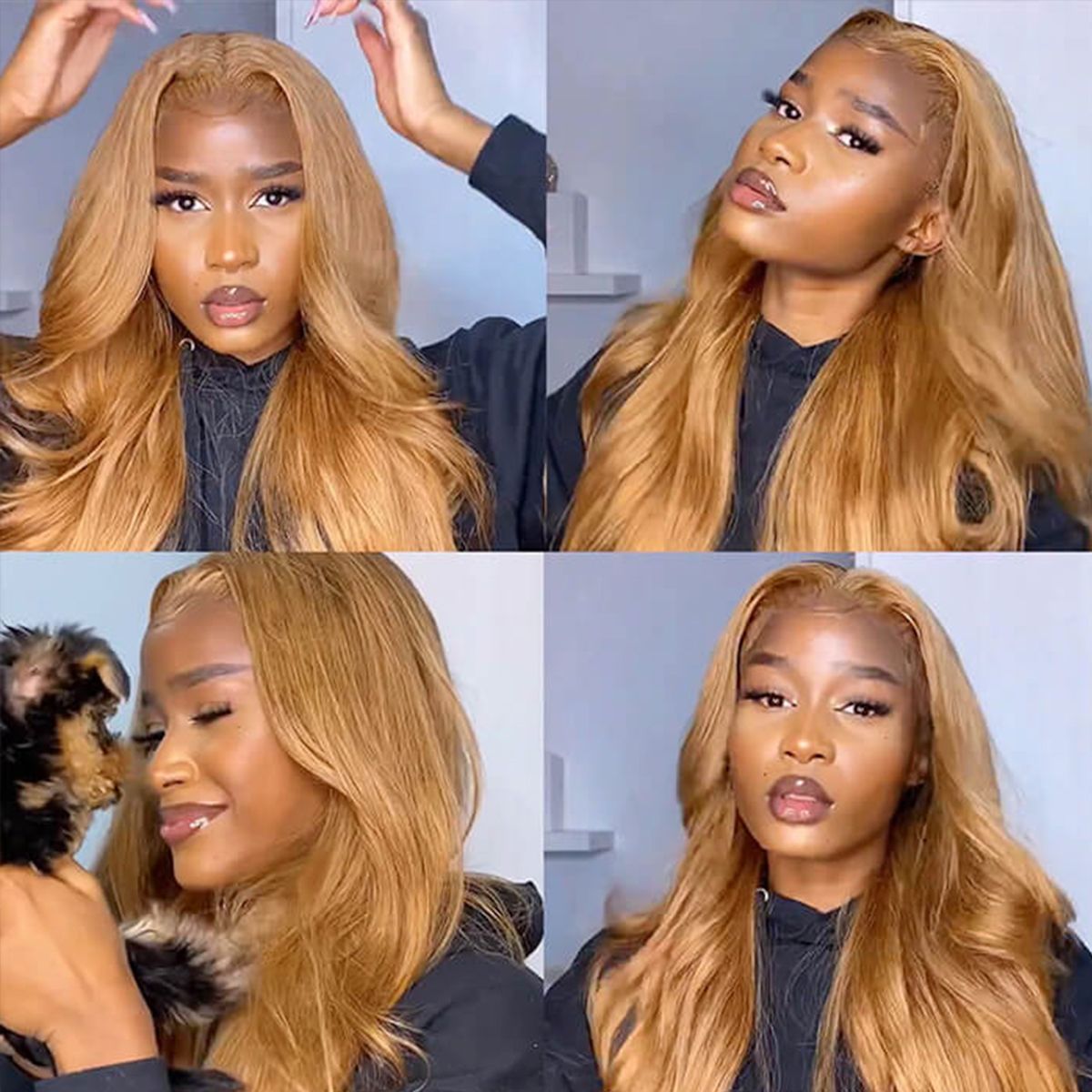 #27 Honey Blonde Body Wave Wig 6x5 13x4 HD Lace Front Wig 180% Human Hair Wig