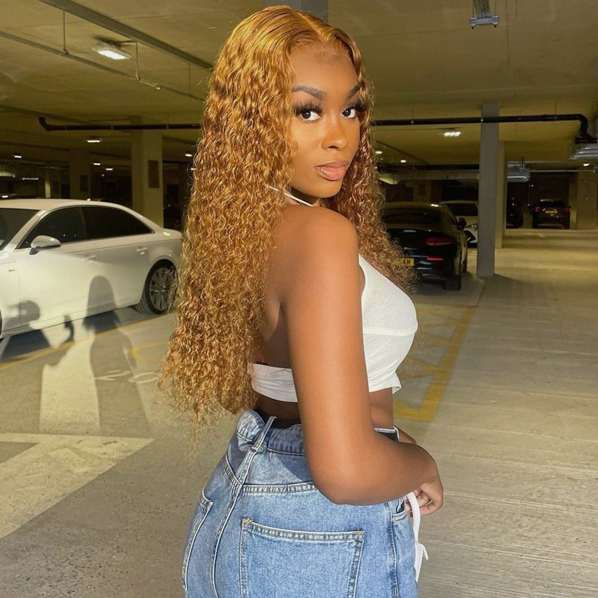 #27 Honey Blonde Water Wave Wig 6x5 13x4 HD Lace Frontal Wig 180% Density