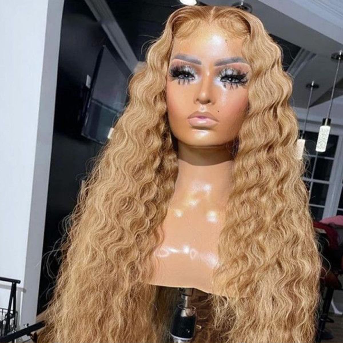 #27 Honey Blonde Loose Deep Wave HD Lace Wig  Human Hair Wig 180% Density